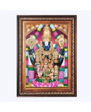 Sri Venkateswara Swamy Color Photo 10x14 Inch - Vibrant Religious Wall Art for Home or Office Decor.