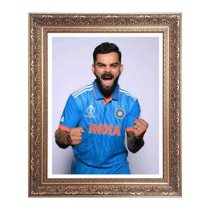Sri Virat Koholi Big Photo Frame - 20x24 Inches for Home & Office Decoration