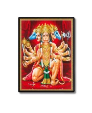 Panchamukhi Hanuman Laminated Photo - 13x15 Inches, Divine Blessings for Home & Office and Temple Decoration