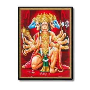 Panchamukhi Hanuman Laminated Photo - 13x15 Inches, Divine Blessings for Home & Office and Temple Decoration Panchamukhi Hanuman Laminated Photo - 13x15 Inches, Divine Blessings for Home & Office and Temple Decoration