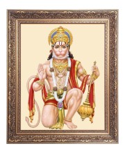 Sri Hanuman Big Photo Frame - 16x20 Inches for Home & Office Decoration