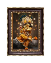 Divine Krishna Digital Print Photo 10.7x12.7 inches (I6023) - Vibrant Religious Wall Art for Home or Office Decor.