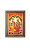 Sri Lakshmi Narayana Color Photo 8x12 Inch - Vibrant Religious Wall Art for Home or Office Decor.