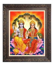 Maa Laxmi and God Narayan Big Photo Frame - 18x22 Inches for Home & Office Decoration