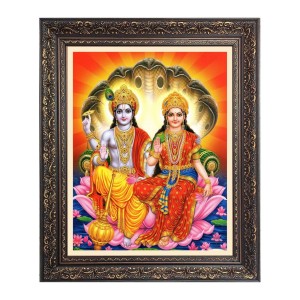 Maa Laxmi and God Narayan Big Photo Frame - 22x26 Inches for Home & Office Decoration Maa Laxmi and God Narayan Big Photo Frame - 22x26 Inches for Home & Office Decoration
