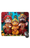 Customized Lord Jagannath Picture Sublimation Mouse Pad | 8 X 7.5 Inch | Smooth Cloth Surface | Non-Slip Rubber Base | Personalized Mousepad for Laptop & Desktop (F16968)