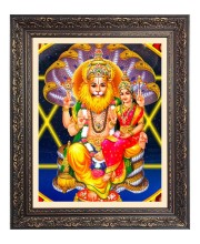 God Sri Lakshmi Narasimha Big Photo Frame - 16x20 Inches for Home & Office Decoration