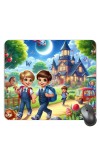 Customized Cartoon Girls and Boys Picture Sublimation Mouse Pad | 8 X 7.5 Inch | Smooth Cloth Surface | Non-Slip Rubber Base | Personalized Mousepad for Laptop & Desktop (F17401)