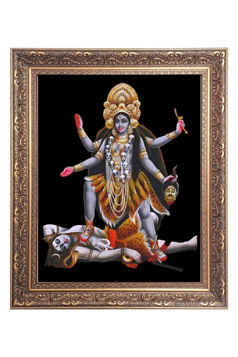 Maa Kaali Big Photo Frame - 18x22 Inches for Home & Office Decoration