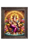 Lord Ganesh Big Photo Frame - 16x20 Inches for Home & Office Decoration