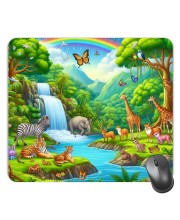 Customized Cartoon Nature View Picture Sublimation Mouse Pad | 8 X 7.5 Inch | Smooth Cloth Surface | Non-Slip Rubber Base | Personalized Mousepad for Laptop & Desktop (F17407)
