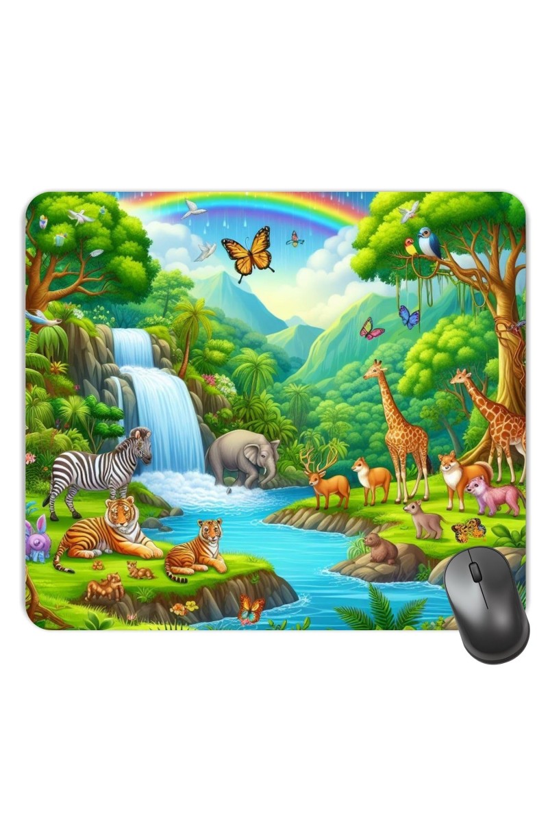 Customized Cartoon Nature View Picture Sublimation Mouse Pad | 8 X 7.5 Inch | Smooth Cloth Surface | Non-Slip Rubber Base | Personalized Mousepad for Laptop & Desktop (F17407)
