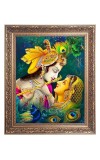 Sri Krishna & Sri Radha Big Photo Frame - 18x22 Inches for Home & Office Decoration