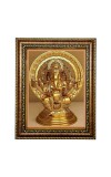 Hi Tech Sales Lord Happy A Golden Ganesh God Photo Frame for wall/table, Study & living room, gifts (10 x 12)