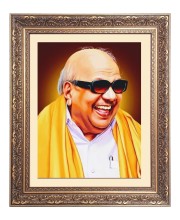 Sri Karunanidhi Big Photo Frame - 24x28 Inches for Home & Office Decoration