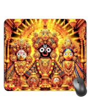 Customized Lord Jagannath Picture Sublimation Mouse Pad | 8 X 7.5 Inch | Smooth Cloth Surface | Non-Slip Rubber Base | Personalized Mousepad for Laptop & Desktop (F16969)