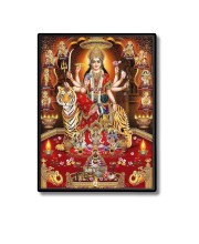 Vishnu Lakshmi Laminated Photo - 5x7 Inches, Divine Blessings for Home & Office and Temple Decoration