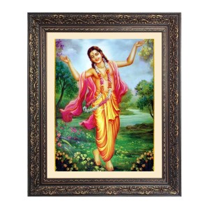 Sri Chaitanya Maha Pravu Big Photo Frame - 22x26 Inches for Home & Office Decoration
