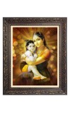 Baby Krishna with Maa yoshda Big Photo Frame - 24x28 Inches for Home & Office Decoration