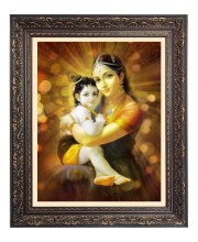 Baby Krishna with Maa yoshda Big Photo Frame - 20x24 Inches for Home & Office Decoration