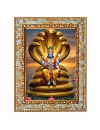 Lord Vishnu Digital Print Photo 8.7x10.7 inches (I6010) - Vibrant Religious Wall Art for Home or Office Decor.