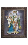 Sri Krishna with Sri Radha Big Photo Frame - 22x26 Inches for Home & Office Decoration