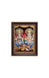 Sri Maa Lakshmi and Sri Ganeshji Digital Print Photo 6.7x8.7 inches - Vibrant Religious Wall Art for Home, Office and Temple Decor.