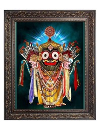 God Jagannath Big Photo Frame - 18x22 Inches for Home & Office Decoration