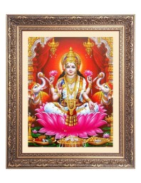 Maa Lakshmi (Laxmi) Big Photo Frame - 24x28 Inches for Home & Office Decoration