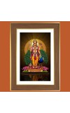 Lord Kartikeya Photo Frame - 12x16 Inches, Brown Wooden Frame for Home, Office & Temple Decoration