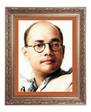 Netaji Subhash Chandra Bose Big Photo Frame - 16x20 Inches for Home & Office Decoration