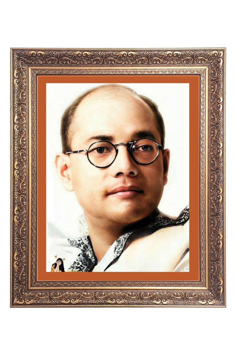 Netaji Subhash Chandra Bose Big Photo Frame - 20x24 Inches for Home & Office Decoration