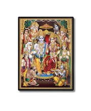 Ram Darbar Laminated Photo - 5x7 Inches, Divine Blessings for Home & Office and Temple Decoration