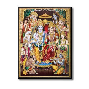 Ram Darbar Laminated Photo - 5x7 Inches, Divine Blessings for Home & Office and Temple Decoration