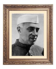 Pundit Jawaharlal Nehru Big Photo Frame - 16x20 Inches for Home & Office Decoration