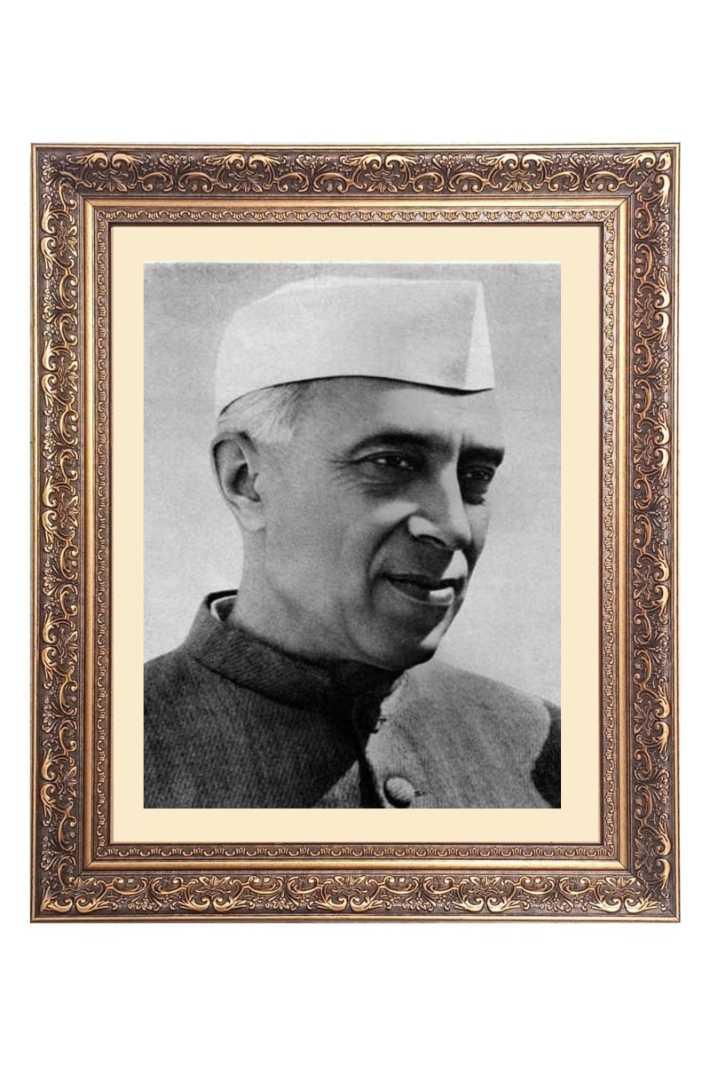 Pundit Jawaharlal Nehru Big Photo Frame - 16x20 Inches for Home & Office Decoration