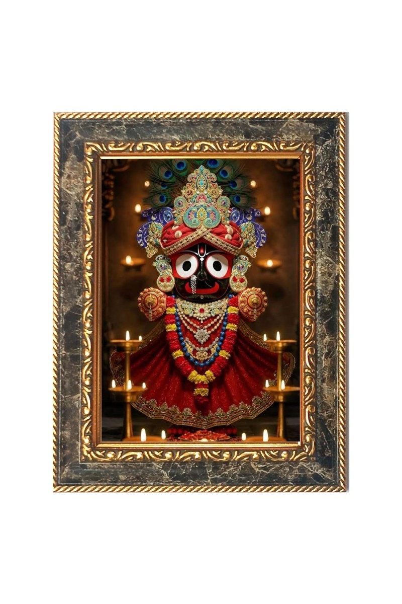 Lord Jagannath Digital Print Photo 8.7x10.7 inches (I5986) - Vibrant Religious Wall Art for Home or Office Decor.