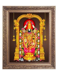 Lord Tirupati Balaji Big Photo Frame - 18x22 Inches for Home & Office Decoration