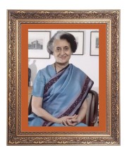 Mrs. Indira Gandhi Big Photo Frame - 16x20 Inches for Home & Office Decoration