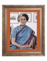 Mrs. Indira Gandhi Big Photo Frame - 22x26 Inches for Home & Office Decoration