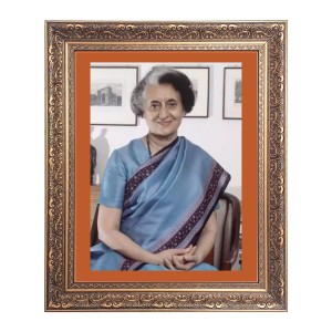 Mrs. Indira Gandhi Big Photo Frame - 22x26 Inches for Home & Office Decoration