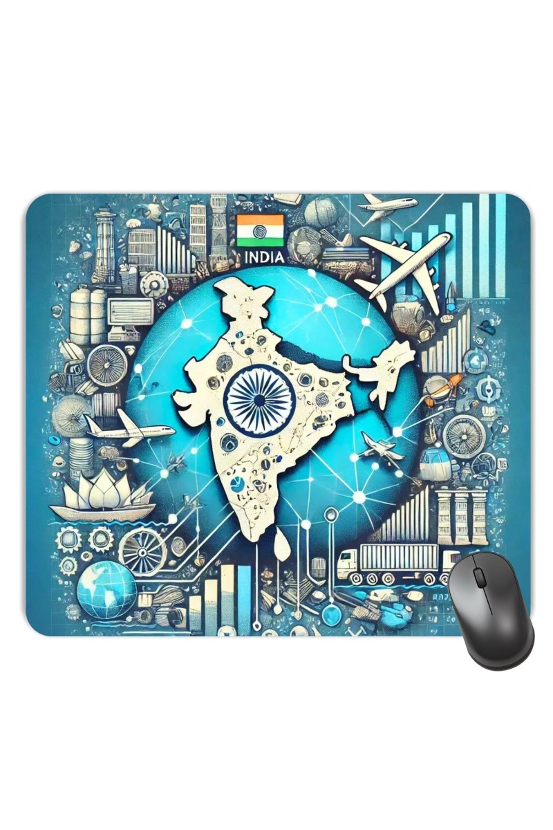 Customized Beautiful India View Picture Sublimation Mouse Pad | 8 X 7.5 Inch | Smooth Cloth Surface | Non-Slip Rubber Base | Personalized Mousepad for Laptop & Desktop (F17386)