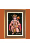 Jai Bajaranga Bali Photo Frame - 12x16 Inches, Brown Wooden Frame for Home, Office & Temple Decoration