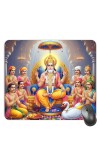 Customized Lord Ganesha Picture Sublimation Mouse Pad | 8 X 7.5 Inch | Smooth Cloth Surface | Non-Slip Rubber Base | Personalized Mousepad for Laptop & Desktop (F16997)