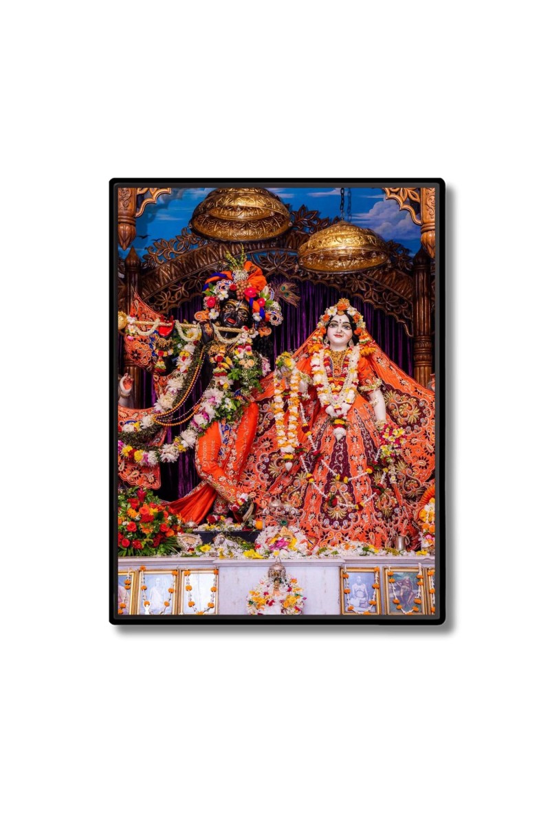 Radha Krishna Laminated Photo - 13x15 Inches, Divine Blessings for Home & Office and Temple Decoration