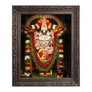Lord Tirupati Balaji Big Photo Frame - 24x28 Inches for Home & Office Decoration