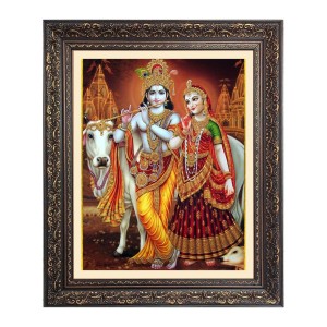 Sri Krishna and Sri radha Big Photo Frame - 18x22 Inches for Home & Office Decoration Sri Krishna and Sri radha Big Photo Frame - 18x22 Inches for Home & Office Decoration