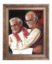Sri Atal Bihari Bajpayee and Sri Lal Krishna Advani Big Photo Frame - 16x20 Inches for Home & Office Decoration