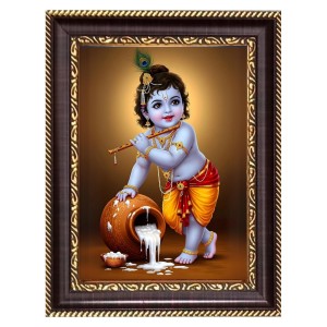 Lord Baby Krishna Digital Print Photo 14.7x16.7 inches (I6013) - Vibrant Religious Wall Art for Home or Office Decor. Lord Baby Krishna Digital Print Photo 14.7x16.7 inches (I6013) - Vibrant Religious Wall Art for Home or Office Decor.