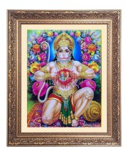 Sri hanuman Big Photo Frame - 16x20 Inches for Home & Office Decoration